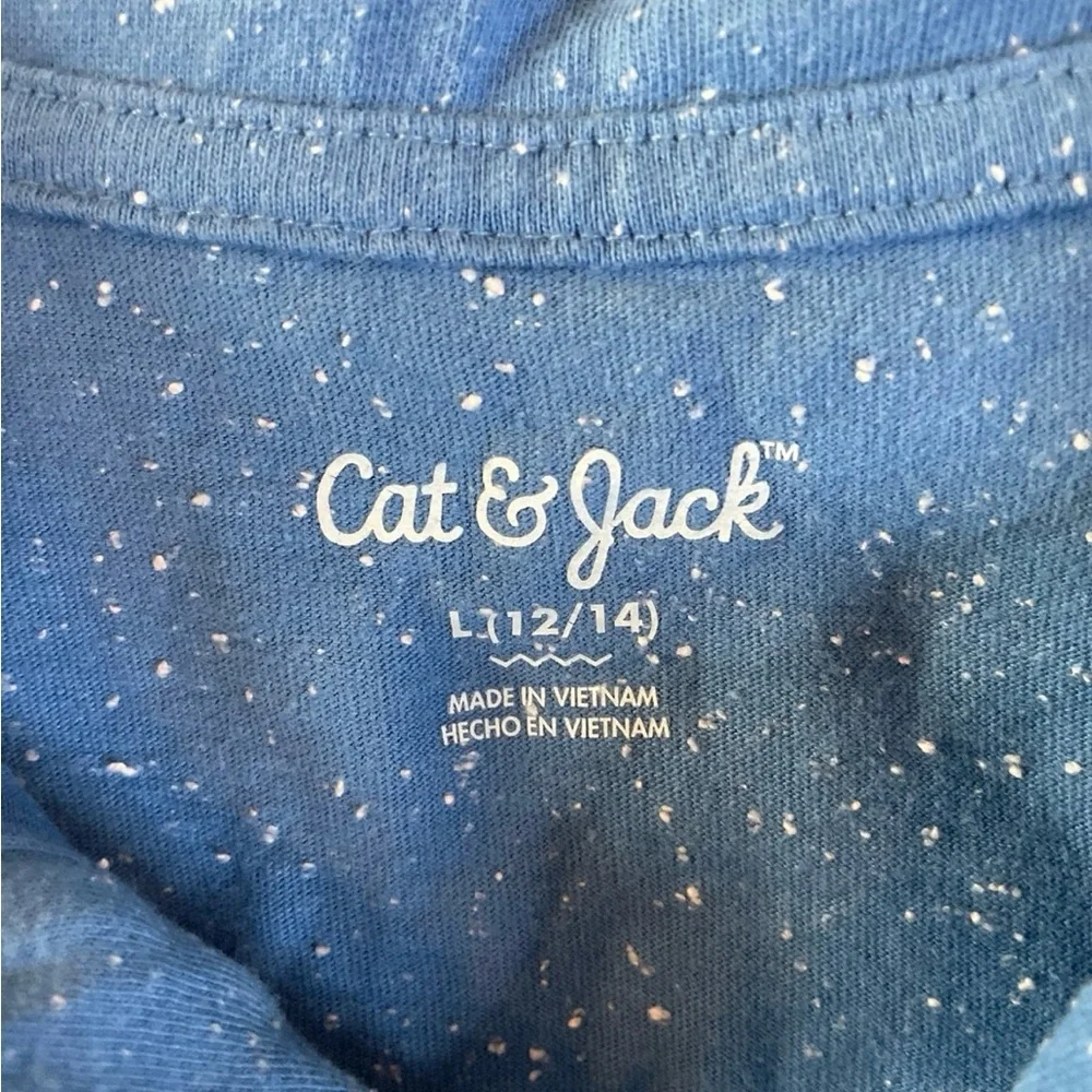 Boys Cat & Jack blue polo shirt size L (12/14)